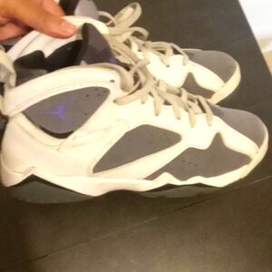 White and Grey Jordan sneakers